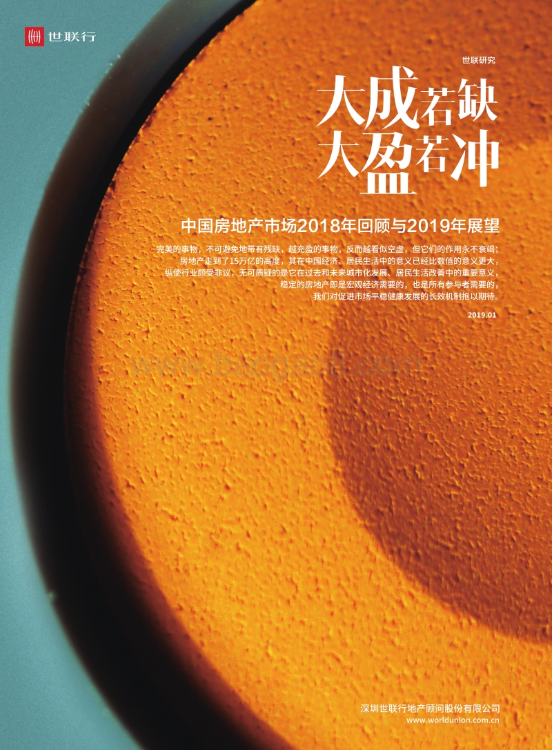 中国房地产市场2018年回顾与2019年展望.pdf_第1页