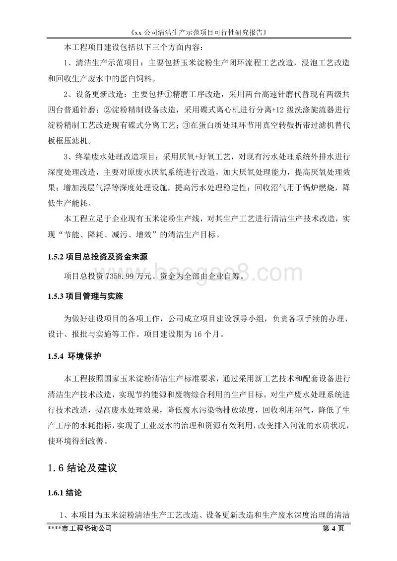 清洁生产示范项目可行性研究报告.doc_第4页