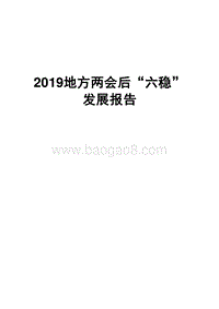 2019地方两会后“六稳”发展报告.doc