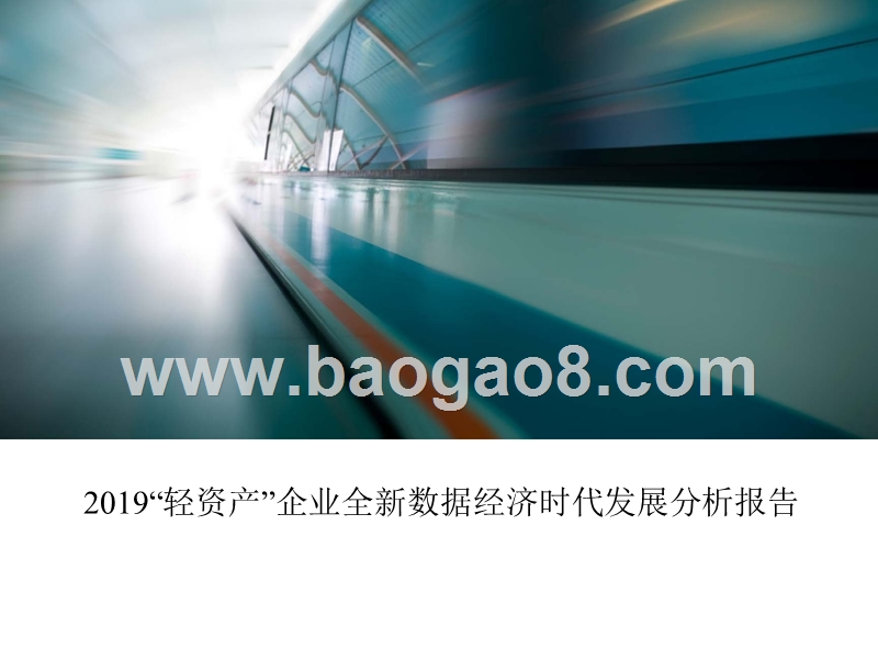 2019“轻资产”企业全新数据经济时代发展分析报告.pptx_第1页