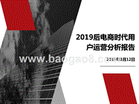 2019后电商时代用户运营分析报告.pptx