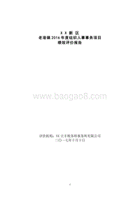 XX新区老港镇2016年度组织人事事务项目绩效评价报告.doc