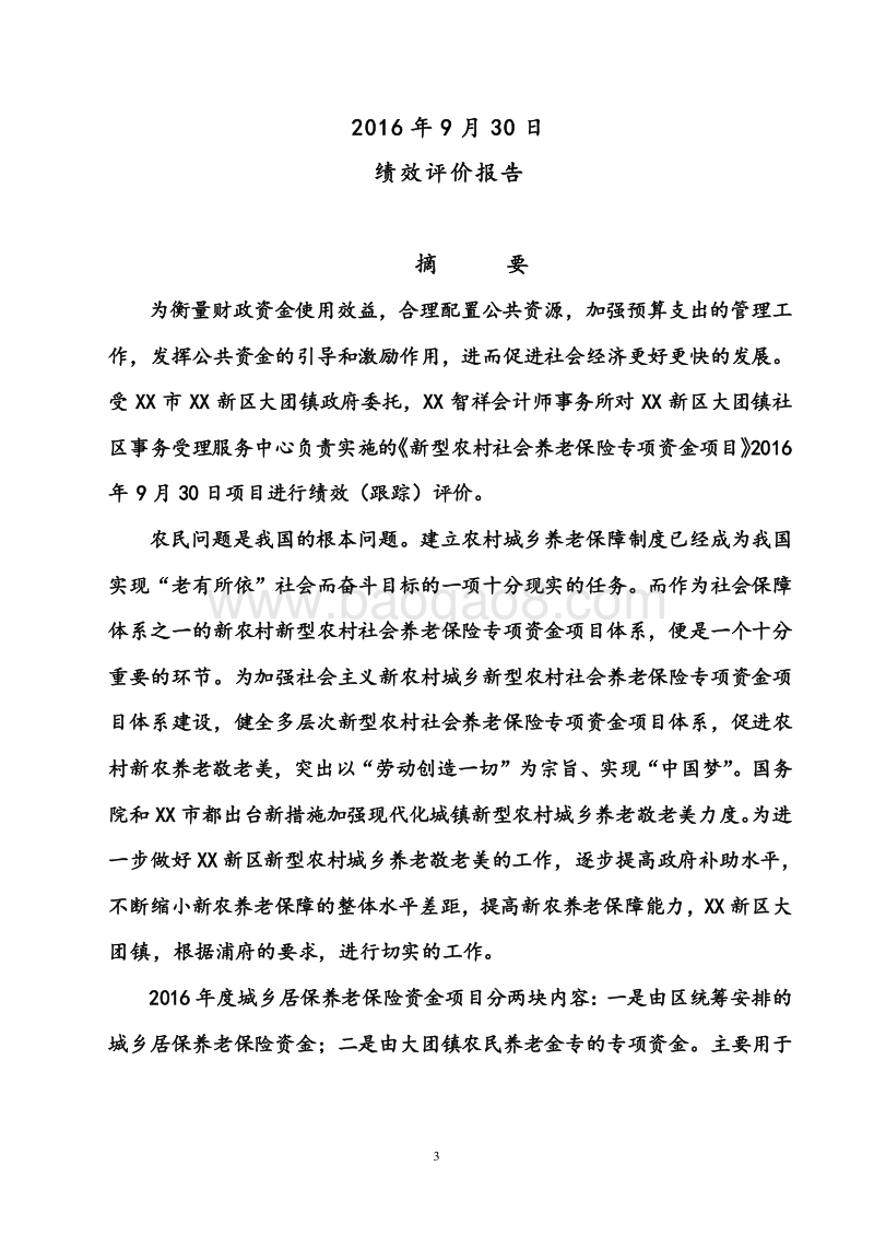 大团镇新型农村社会养老保险专项资金项目绩效评价报告.doc_第3页