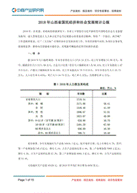 2018年山西省国民经济和社会发展统计公报.pdf