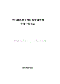 2019粤港澳大湾区智慧城市群发展分析报告.doc