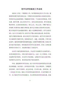 2018-2019初中化学实验室工作总结.docx