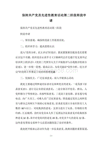 2018保持共产党员先进性教育活动第二阶段转段申请.docx