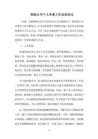 2018保险公司个人年度工作总结范文.docx