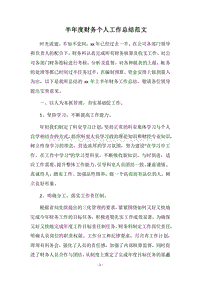 2018-2019半年度财务个人工作总结范文.docx