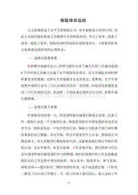 2018保险培训总结.docx