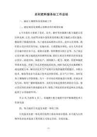 2018农村肥料服务站工作总结.docx