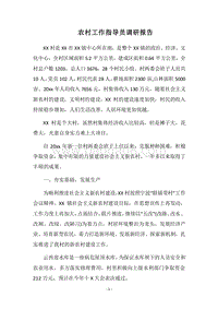 2018农村工作指导员调研报告.docx