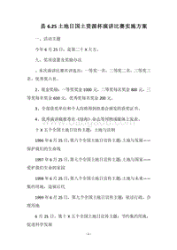 2018县6.25土地日国土资源杯演讲比赛实施方案.docx