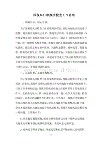 2018国税局日常执法检查工作总结.docx