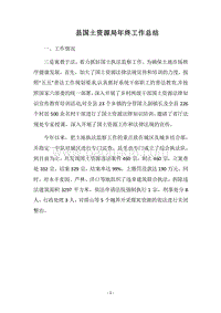 2018县国土资源局年终工作总结.docx
