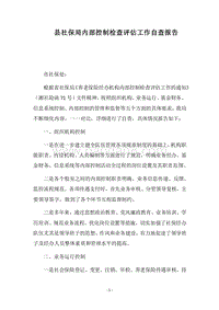 2018县社保局内部控制检查评估工作自查报告.docx