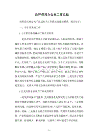 2018县环保局办公室工作总结.docx