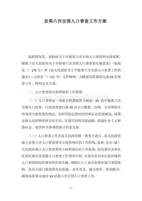 2018县第六次全国人口普查工作方案.docx
