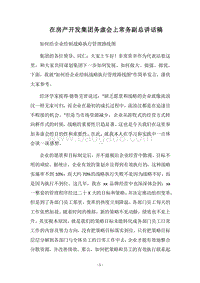2018在房产开发集团务虚会上常务副总讲话稿.docx