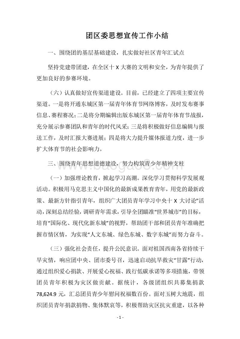 2018团区委思想宣传工作小结.docx_第1页