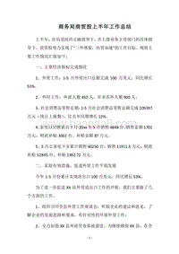 2018商务局商贸股上半年工作总结.docx