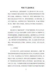2018司机个人总结范文.docx