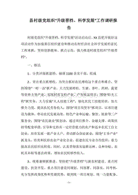 2018县村级党组织“升级晋档、科学发展”工作调研报告.docx