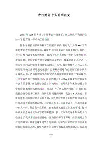 2018农行财务个人总结范文.docx