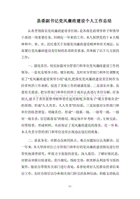 2018县委副书记党风廉政建设个人工作总结_1.docx