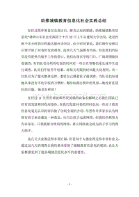 2018助推城镇教育信息化社会实践总结.docx