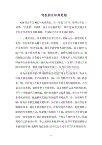 2018司机班长年终总结.docx
