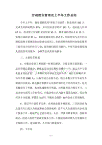 2018劳动就业管理处上半年工作总结.docx