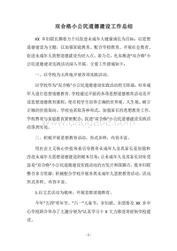 2018双合格小公民道德建设工作总结.docx