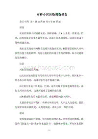 2018南桥小河污染调查报告.docx
