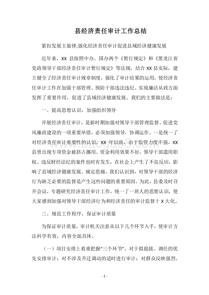 2018县经济责任审计工作总结.docx_第1页