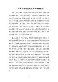 2018农村低保制度建设情况调查报告.docx
