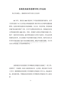 2018县商务局宣传思想年终工作总结.docx