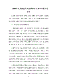 2018县府办党支部党员保先教育活动第一专题讨论小结.docx