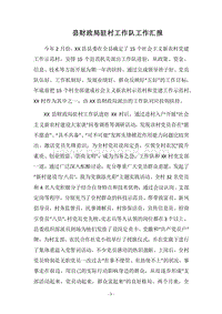 2018县财政局驻村工作队工作汇报.docx