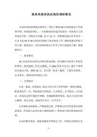 2018商务局商务执法现状调研报告.docx