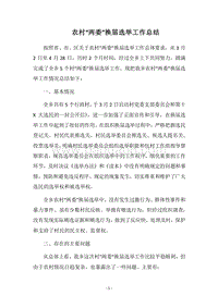 2018农村“两委”换届选举工作总结.docx