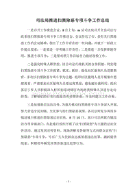 2018司法局推进扫黑除恶专项斗争工作总结.docx