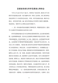2018县委宣传部长科学发展观心得体会.docx