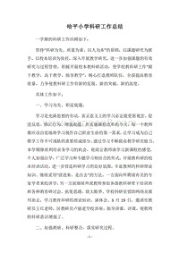 2018哈平小学科研工作总结.docx