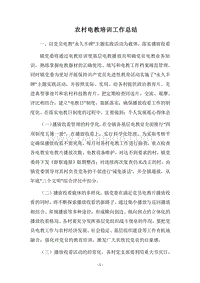 2018农村电教培训工作总结.docx