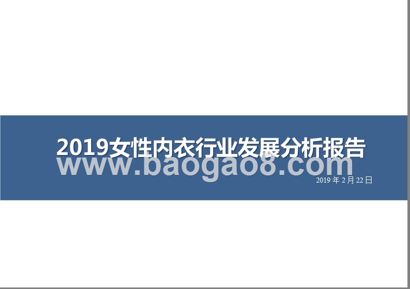 2019女性内衣行业发展分析报告.pptx_第1页