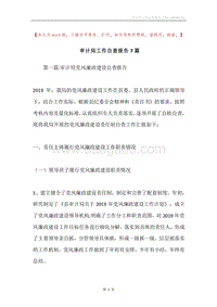 审计局工作自查报告7篇.docx