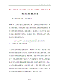 统计局工作自查报告8篇.docx