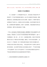 民政部工作总结暨意见.docx
