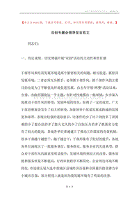 双创专题会领导发言范文.docx